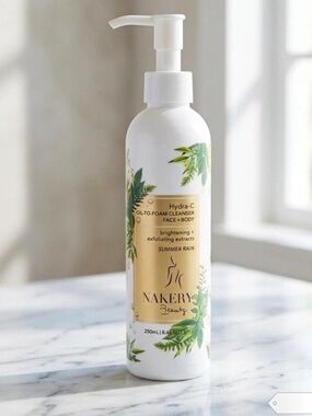 NAKERY Beauty Hydra-C Oil-to-Foam Cleanser Face/Body Summer Rain 250 mL SEALED